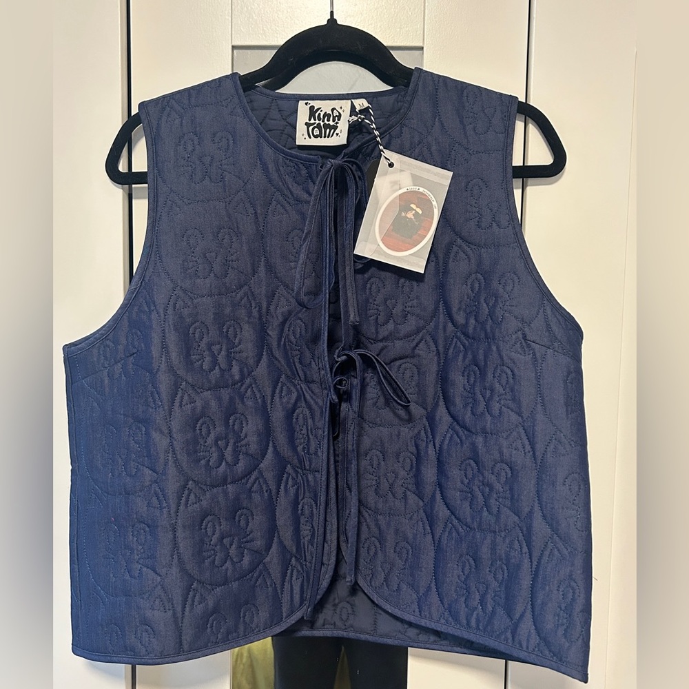 NEW WITH TAGS Kina and Tam Quilted Bow Tie Vest